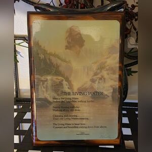 Vintage Religious The Living Water Prayer wall plaque